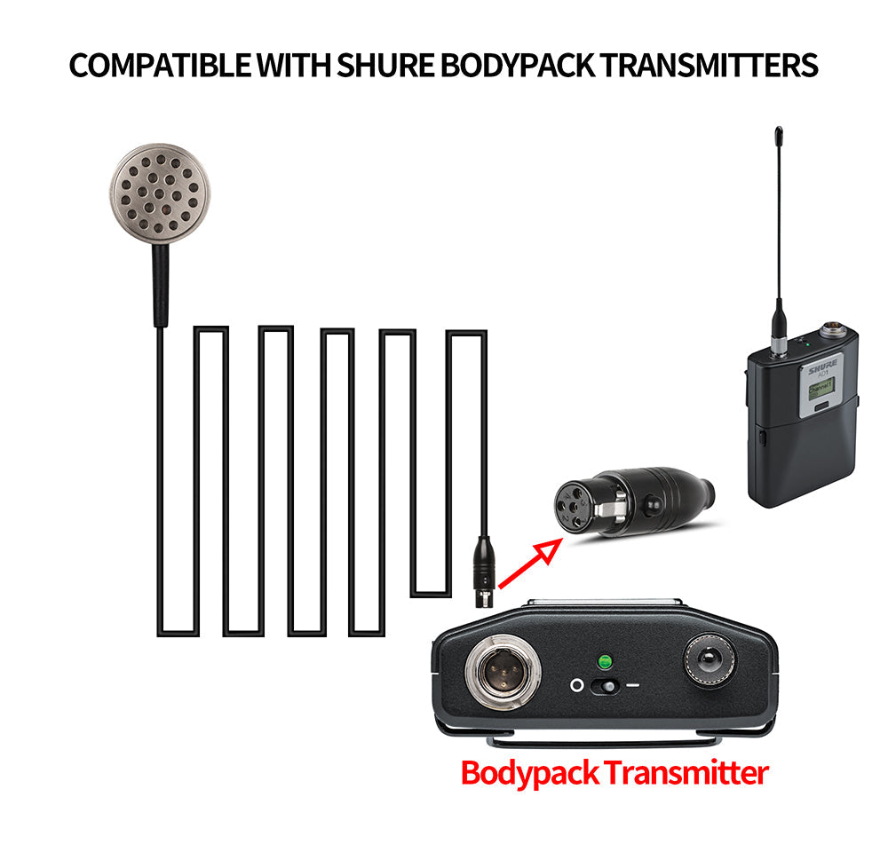 DGNOG DG411 MPAV Standard XLR Connector . High-Performance Miniature Condenser Vibration Pickup For Stringed Instruments