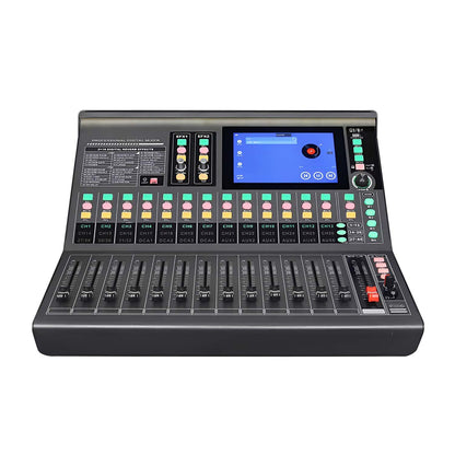 DGNOG MX2610 26-Channel Digital Mixing Console with Curved Motorized Faders, 7" Touchscreen & Wi-Fi