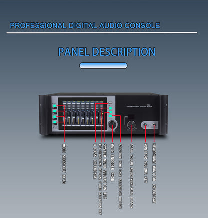 DGNOG T24 24-Channel Touchscreen Digital Mixing Console (No Physical Faders) with 7" Display & Wi-Fi