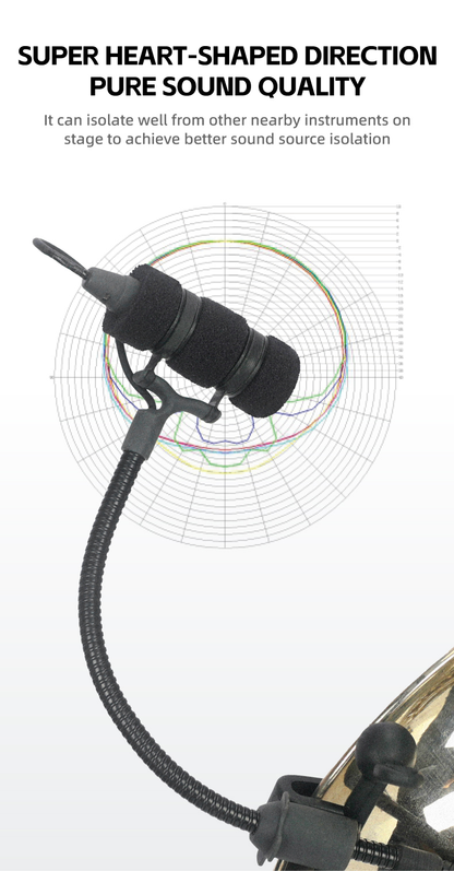 DGNOG DG-4099 Professional Instrument Condenser Microphone | High-Fidelity Clip-on Mic for Violin, Cello, Sax & Acoustic Instruments