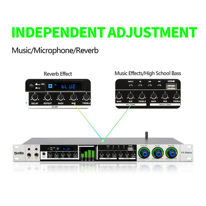 DGNOG  Karaoke Processor  FX-50 Plus   Professional  Digital  Audio Effect  Sound Audio Echo Effect System  for  Sing Home Party
