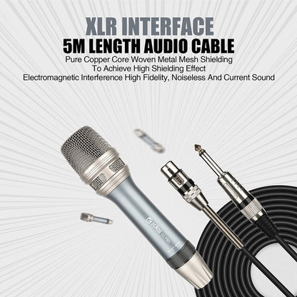 DGNOG  G1-PRO Dynamic Handheld Microphone  All Metal Texture Professional Wired Cardioid  for Karaoke  Family  Party Music-Lover