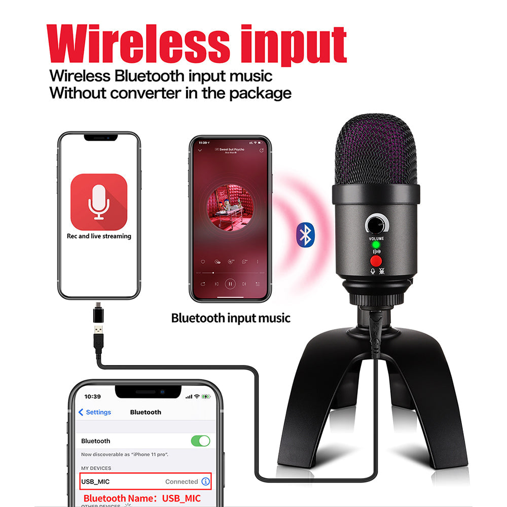 DGNOG  USB  Stereo Recording Computer Podcast Professional Condenser Mic for PC Gaming  Anchor ASMR,Studio,Singing  Music Lovers