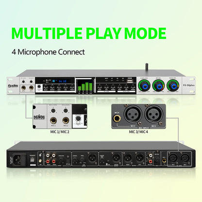 DGNOG  Karaoke Processor  FX-50 Plus   Professional  Digital  Audio Effect  Sound Audio Echo Effect System  for  Sing Home Party