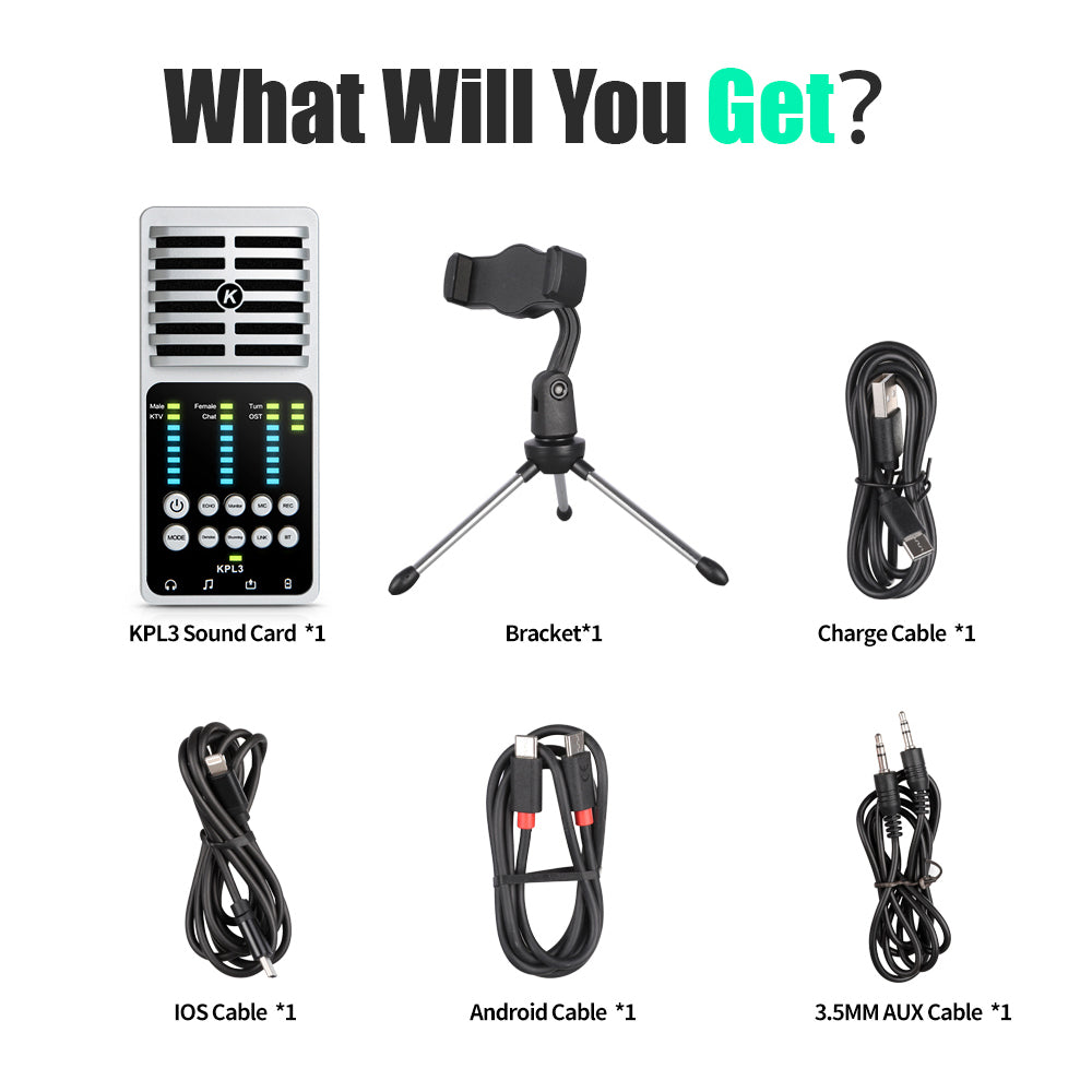DGNOG KPL3 Professional Sound Card & USB Audio Interface | Podcast & Recording Preamp