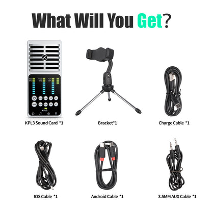 DGNOG KPL3 Professional Sound Card & USB Audio Interface | Podcast & Recording Preamp