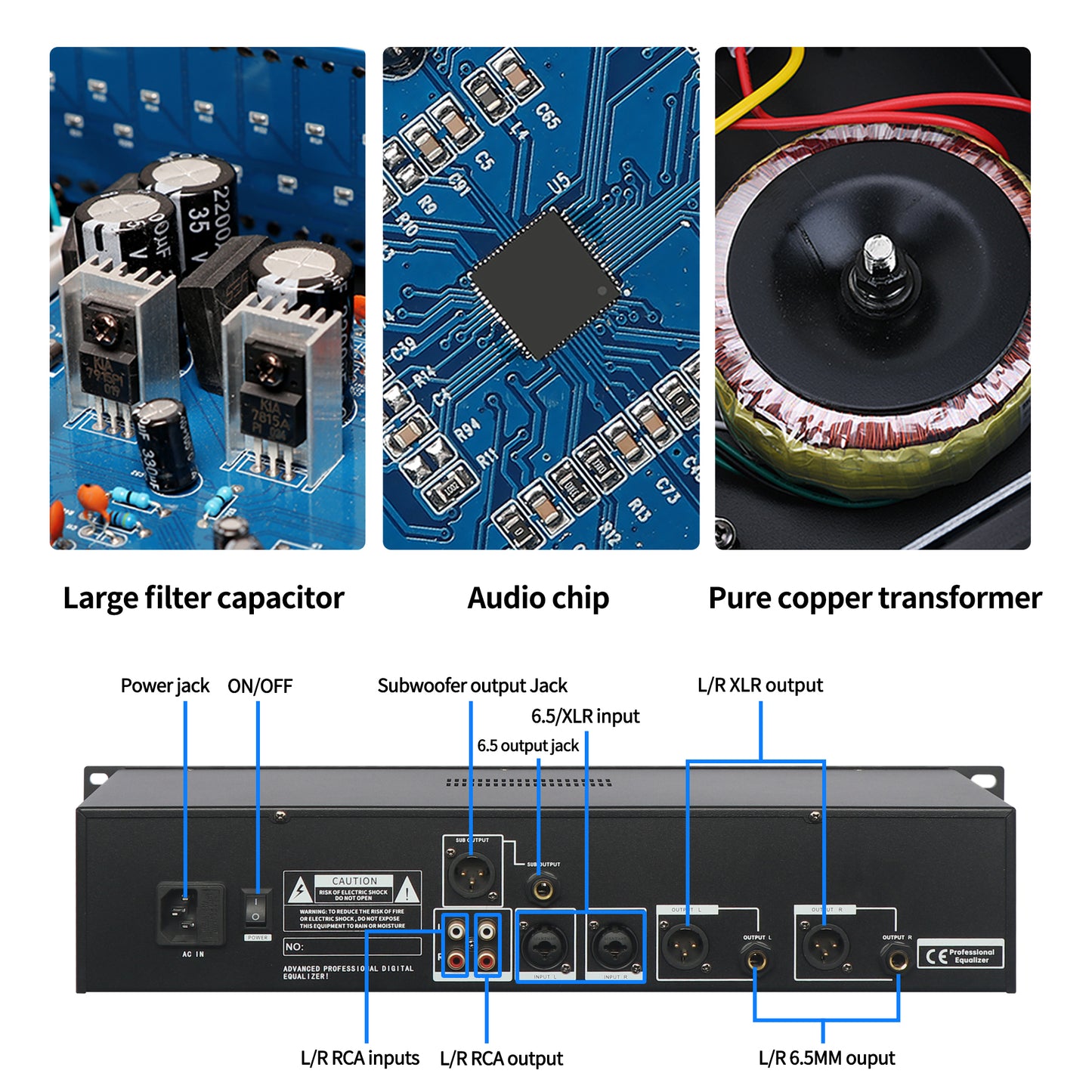 DGNOG   MU-231  Digital Karaoke Professional  Sound System , Subwoofer  Output  With 2U Dual 31  Band  Graphic  Audio  Equalizer