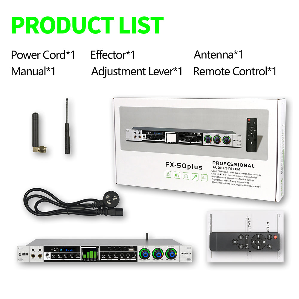 DGNOG  Karaoke Processor  FX-50 Plus   Professional  Digital  Audio Effect  Sound Audio Echo Effect System  for  Sing Home Party