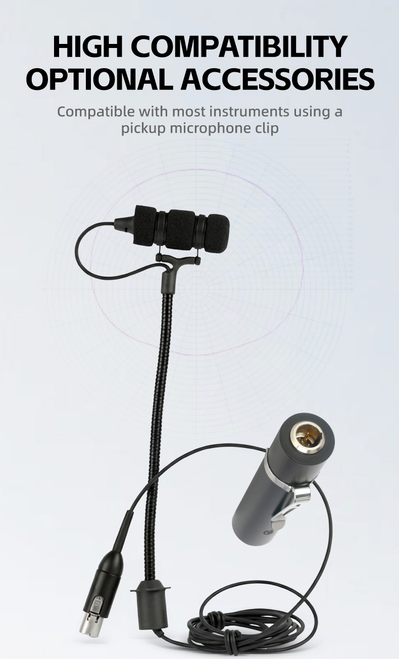 DGNOG DG-4099 Professional Instrument Condenser Microphone | High-Fidelity Clip-on Mic for Violin, Cello, Sax & Acoustic Instruments
