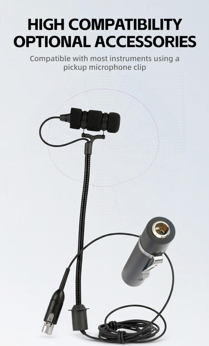 DGNOG DG-4099 Professional Instrument Condenser Microphone | High-Fidelity Clip-on Mic for Violin, Cello, Sax & Acoustic Instruments