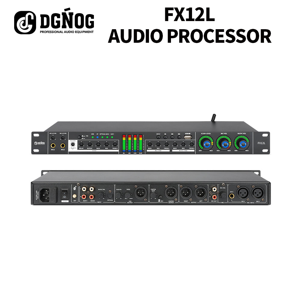 DGNOG  Karaoke Digital Audio Effect Processor  FX12L Microphone Sound Echo Effect System  Bluetooth  For Family Gatherings Party