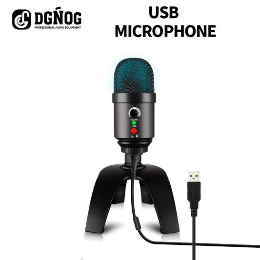 DGNOG  USB  Stereo Recording Computer Podcast Professional Condenser Mic for PC Gaming  Anchor ASMR,Studio,Singing  Music Lovers